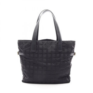 CHANEL Black Leather Tote Bag